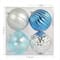 Assorted 4 Pack 4.7" Blue & Silver Shatterproof Ball Ornaments, 1pc. by Ashland®